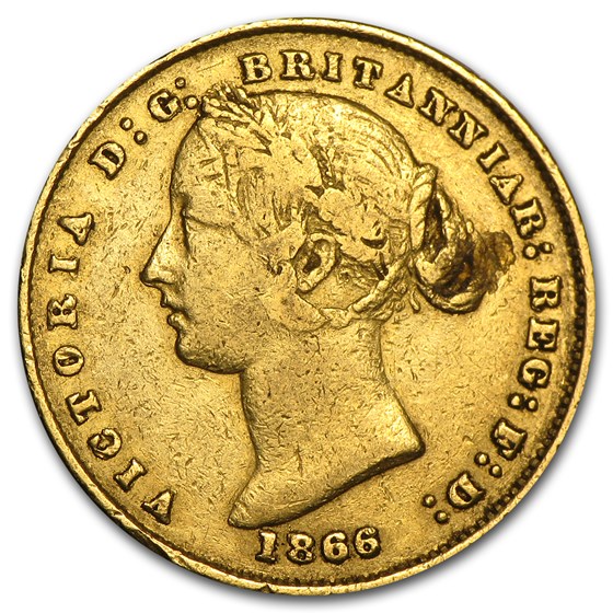 1857-1870 Australia Gold Sovereign Victoria Sydney Mint Avg Circ 1857-1870 Australia Gold Sovereign Victoria Sydney Mint Avg Circ