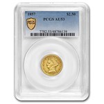 1857 $2.50 Liberty Gold Quarter Eagle AU-53 PCGS