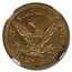 1857 $2.50 Liberty Gold Quarter Eagle MS-62 NGC CAC
