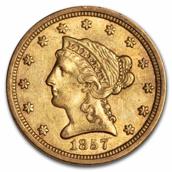 1857 $2.50 Liberty Gold Quarter Eagle XF 1857 $2.50 Liberty Gold Quarter Eagle XF