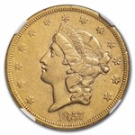1857 $20 Liberty Gold Double Eagle AU-53 NGC