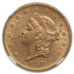 1857 $20 Liberty Gold Double Eagle AU-55 NGC