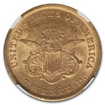 1857 $20 Liberty Gold Double Eagle AU-55 NGC