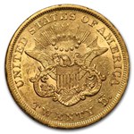 1857 $20 Liberty Gold Double Eagle AU