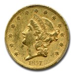 1857 $20 Liberty Gold Double Eagle XF-40 PCGS