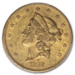 1857 $20 Liberty Gold Double Eagle XF-45 PCGS CAC