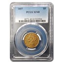 1857 $5 Liberty Gold Half Eagle XF-40 PCGS