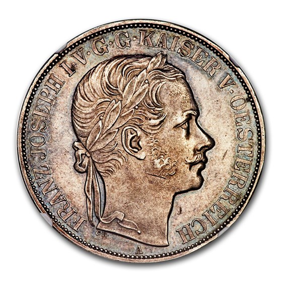 1857-A Austria Silver 2 Thaler Franz Joseph I MS-62 NGC 1857-A Austria Silver 2 Thaler Franz Joseph I MS-62 NGC