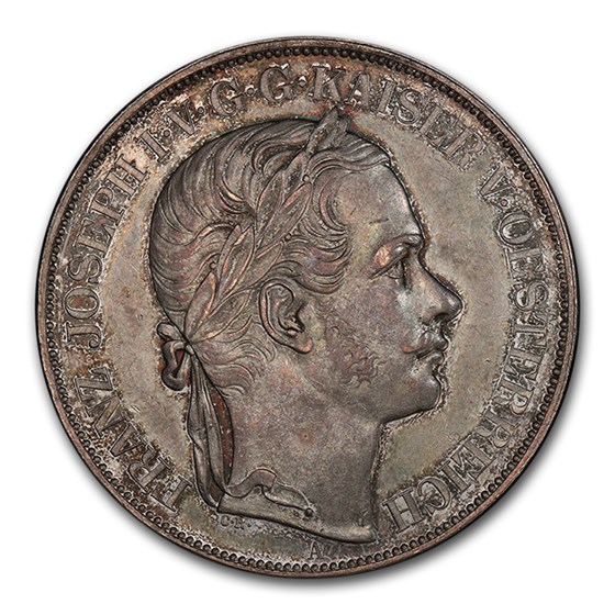 1857-A Austria Silver 2 Thaler Franz Joseph I MS-62 PCGS 1857-A Austria Silver 2 Thaler Franz Joseph I MS-62 PCGS