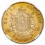 1857-A France Gold 100 Francs Napoleon III AU-58 NGC