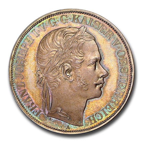 1857 Austria Silver 2 Thaler Franz Joseph I MS-66 PL NGC 1857 Austria Silver 2 Thaler Franz Joseph I MS-66 PL NGC