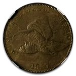 1857 Flying Eagle Cent AU-53 NGC