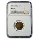 1857 Flying Eagle Cent AU-53 NGC