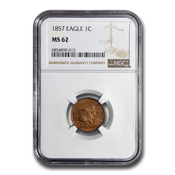 1857 Flying Eagle Cent MS-62 NGC 1857 Flying Eagle Cent MS-62 NGC