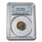 1857 Flying Eagle Cent MS-62 PCGS