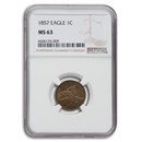 1857 Flying Eagle Cent MS-63 NGC