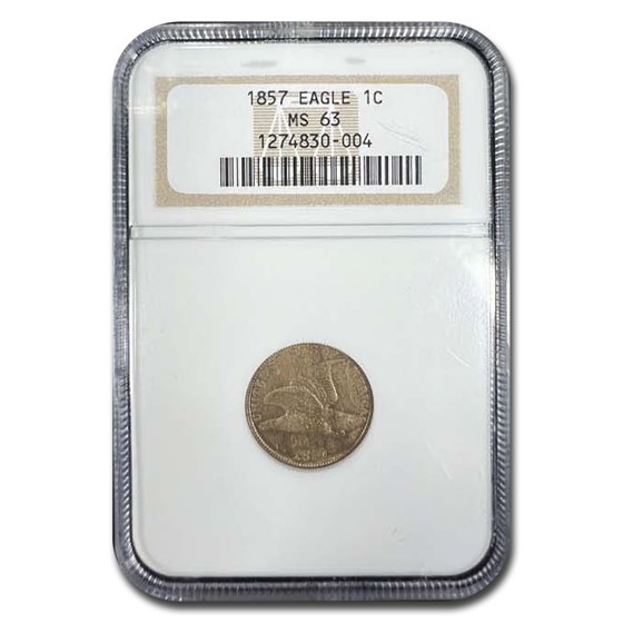 1857 Flying Eagle Cent MS-63 NGC 1857 Flying Eagle Cent MS-63 NGC