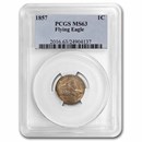 1857 Flying Eagle Cent MS-63 PCGS