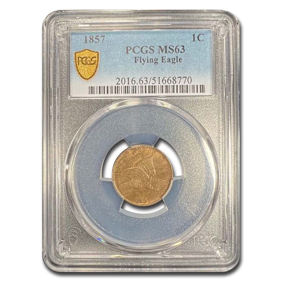 1857 Flying Eagle Cent MS-63 PCGS 1857 Flying Eagle Cent MS-63 PCGS