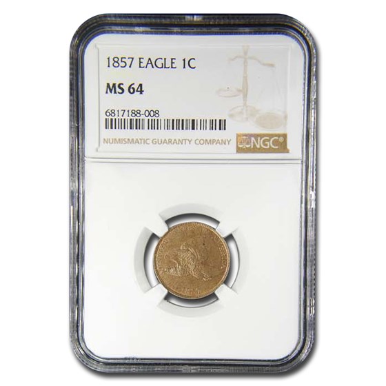 1857 Flying Eagle Cent MS-64 NGC 1857 Flying Eagle Cent MS-64 NGC