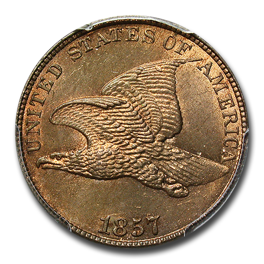 1857 Flying Eagle Cent MS-64 PCGS CAC