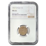 1857 Flying Eagle Cent MS-65 NGC