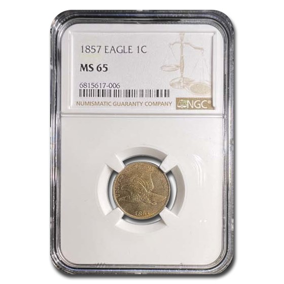 1857 Flying Eagle Cent MS-65 NGC 1857 Flying Eagle Cent MS-65 NGC