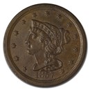 1857 Half Cent AU