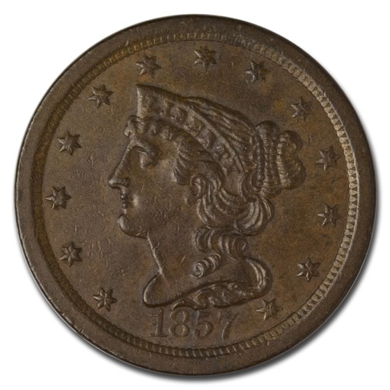1857 Half Cent AU 1857 Half Cent AU