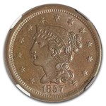 1857 Large Cent MS-66 NGC (Brown, Small Date)