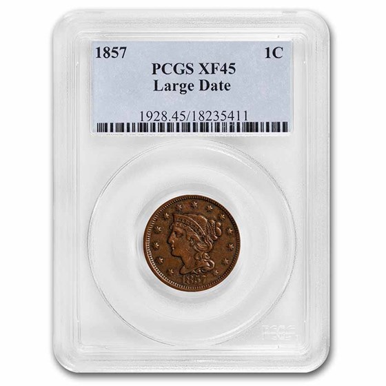 1857 Large Date Large Cent XF-45 PCGS 1857 Large Date Large Cent XF-45 PCGS