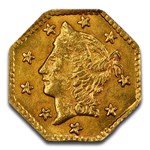 1857 Liberty Octagonal 25c Gold MS-63 PCGS (BG-1301)