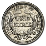 1857 Liberty Seated Dime AU