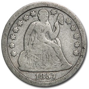 1857 Liberty Seated Dime Fine 1857 Liberty Seated Dime Fine