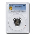 1857 Liberty Seated Dime PR-67 PCGS