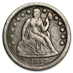 1857 Liberty Seated Dime VF