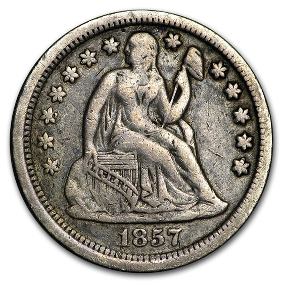 1857 Liberty Seated Dime VF 1857 Liberty Seated Dime VF