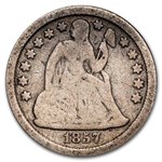 1857 Liberty Seated Dime VG