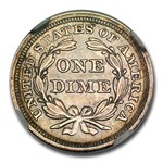1857 Liberty Seated Dime XF-45 NGC