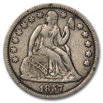 1857 Liberty Seated Dime XF
