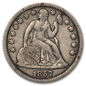 1857 Liberty Seated Dime XF