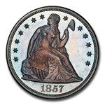 1857 Liberty Seated Dollar PR-65 PCGS CAC