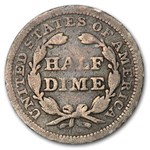 1857 Liberty Seated Half Dime Good