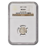 1857 Liberty Seated Half Dime MS-66+ NGC