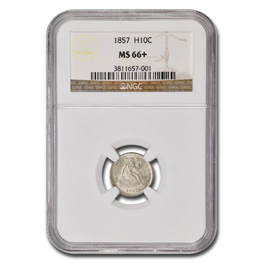 1857 Liberty Seated Half Dime MS-66+ NGC