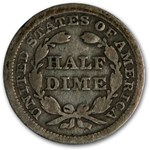 1857 Liberty Seated Half Dime VG