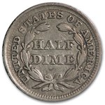 1857 Liberty Seated Half Dime XF