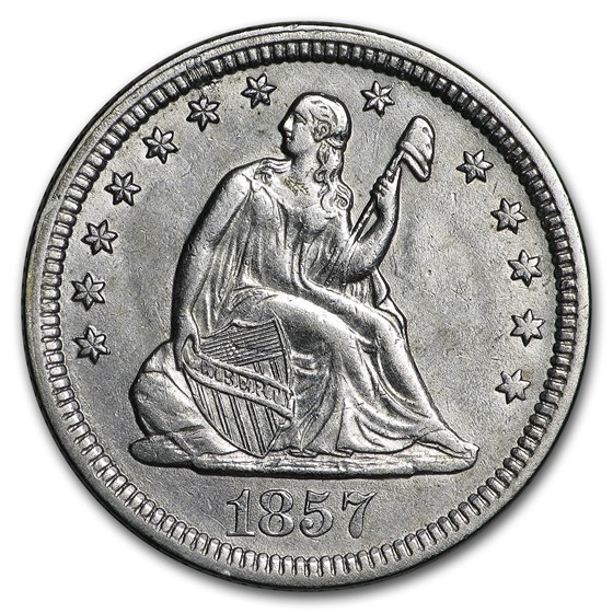 1857 Liberty Seated Quarter AU 1857 Liberty Seated Quarter AU