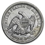1857 Liberty Seated Quarter AU