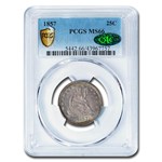 1857 Liberty Seated Quarter MS-66 PCGS CAC